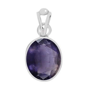 Certified Iolite (Neeli) Silver Pendant 5.5cts or 6.25ratti