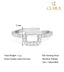 CLARA Pure 925 Sterling Silver U shape Finger Ring with Adjustable Band 