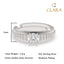 CLARA Real 925 Sterling Silver Step Band Ring 