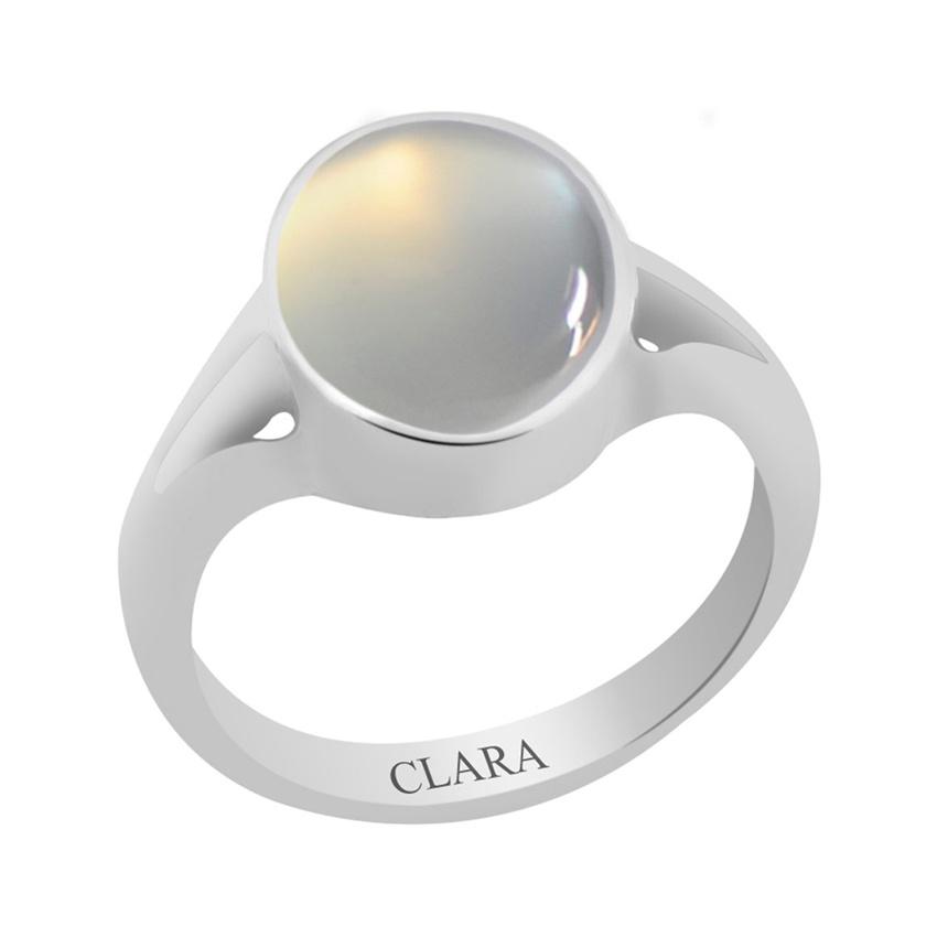 Certified Moonstone Zoya Silver Ring 4.8cts or 5.25ratti
