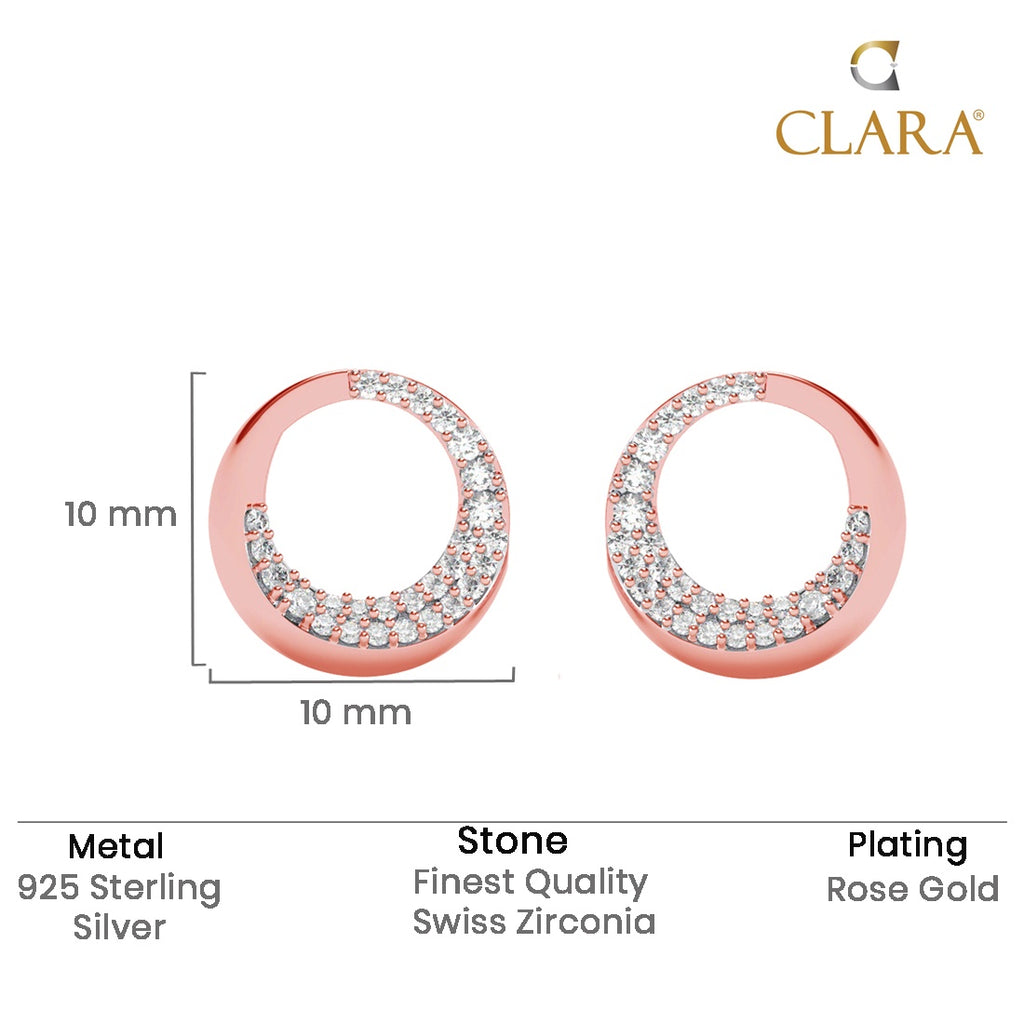 Silver Cerchio Stud Earrings