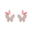 Silver Fairy Butterfly Earrings 