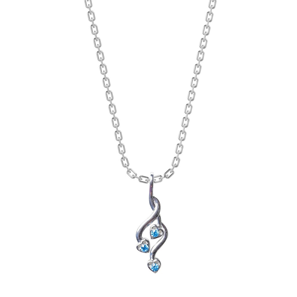 CLARA 925 Sterling Silver Valentina Heart Pendant Chain Necklace 