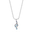 CLARA 925 Sterling Silver Valentina Heart Pendant Chain Necklace 