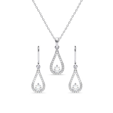 Silver Teardrop Jewellery Set