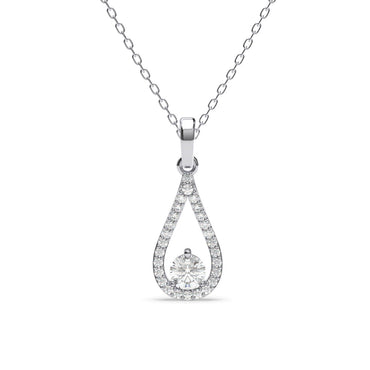 Silver Teardrop Pendant Chain