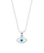 CLARA 925 Sterling Silver Evil Eye Marquise Pendant Chain Necklace 