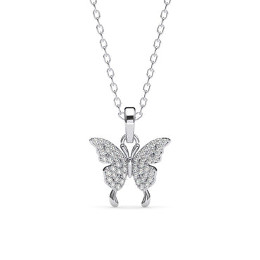 Silver Fia Butterfly Pendant Chain