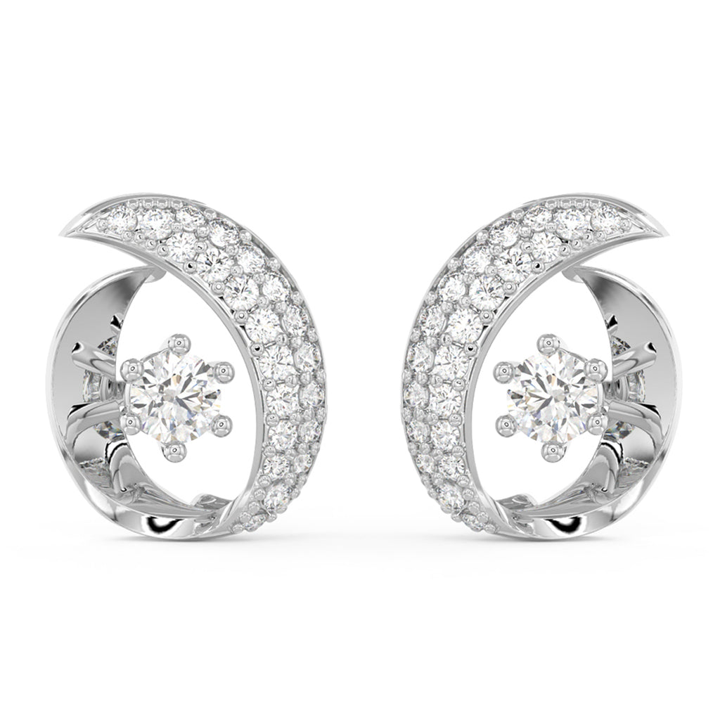 CLARA 925 Sterling Silver Rosa Earrings with Screw Back 