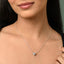 Silver Heart's Desire Solitaire Pendant Chain