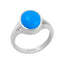 Certified Turquoise Firoza Zoya Silver Ring 9.3cts or 10.25ratti