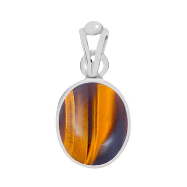 Certified Tiger Eye Silver Pendant 6.5cts or 7.25ratti