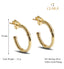 CLARA 925 Sterling Silver Vera Hoop Earring Gold Plated Gift for Women & Girls