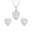 Silver Zilvia Heart Solitaire Jewellery Set