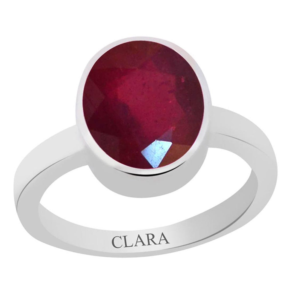 Certified Ruby Manik Elegant Silver Ring 3.9cts or 4.25ratti