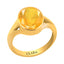 Certified Yellow Sapphire Pukhraj Zoya Panchdhatu Ring 7.5cts or 8.25ratti