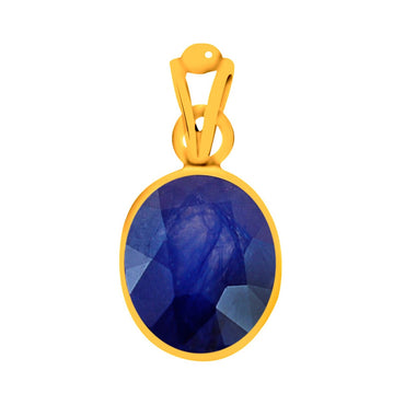Certified Blue Sapphire Neelam Panchdhatu Pendant 3.9cts or 4.25ratti