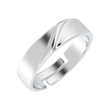 CLARA Pure 925 Sterling Silver Monte Adjustable Ring Gift for Men and Boys