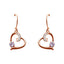 CLARA 925 Sterling Silver Pink Heart Earrings 