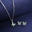 Silver Verde Butterfly Jewellery Set