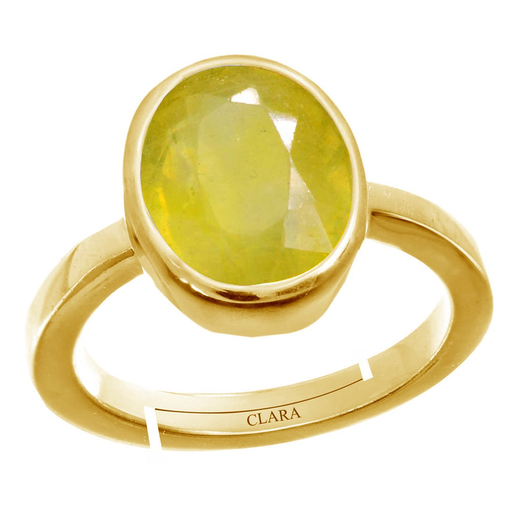 CLARA Certified Original Yellow Sapphire Pukhraj Gemstone 3.25 to 10.25