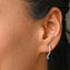 CLARA 925 Sterling Silver Sky Blue Hoop Bali Earrings 