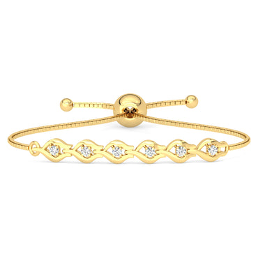 CLARA 925 Pure Silver Interlock Hand Bracelet