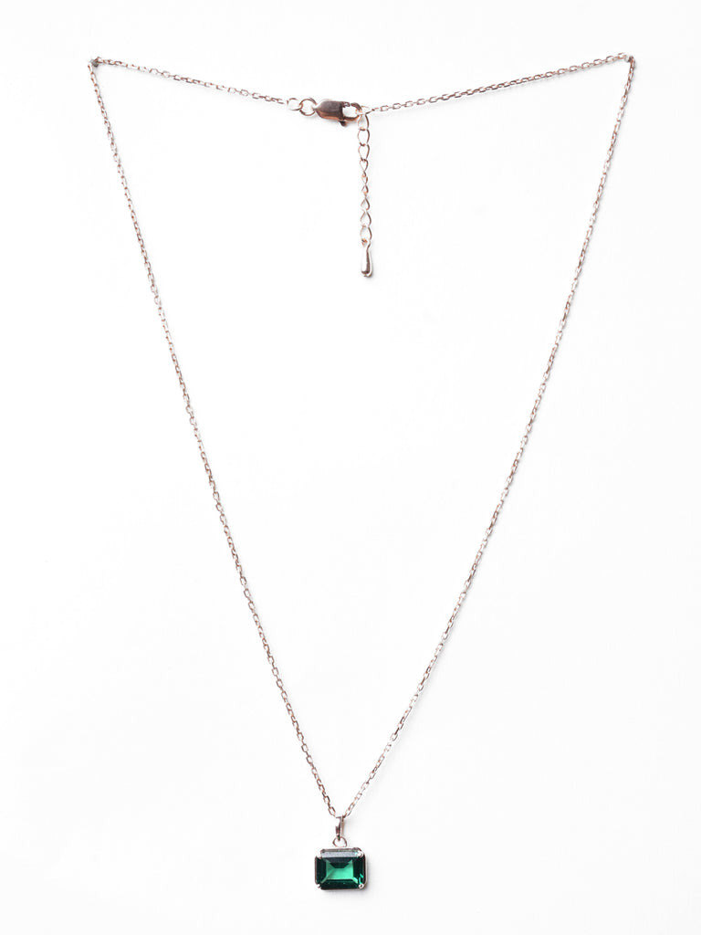 CLARA 925 Sterling Silver Celia Pendant Chain Necklace 