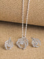 CLARA 925 Sterling Silver Nusa Pendant Earring Chain Jewellery Set Rhodium Plated, Swiss Zirconia Gift for Women & Girls