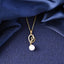 Silver Zahab Pearl Interlocked Pendant Chain