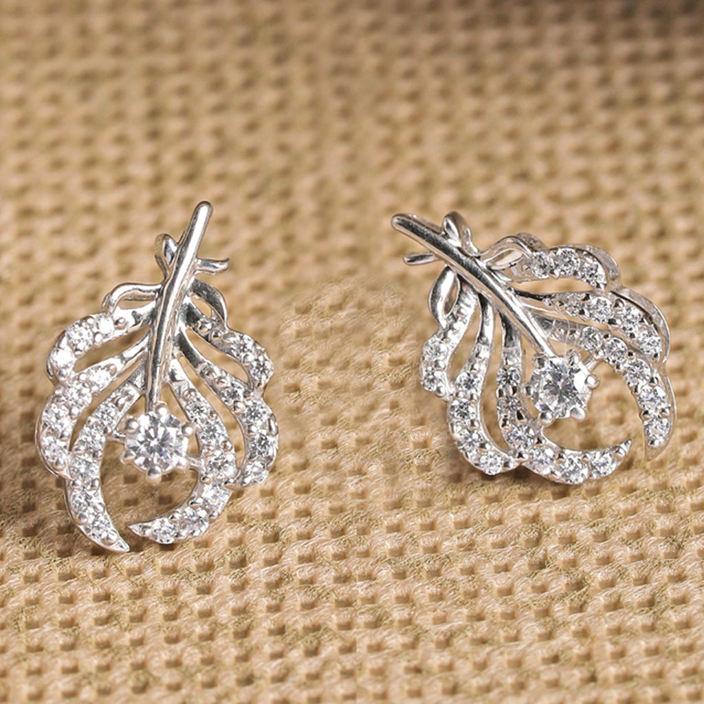 CLARA 925 Sterling Silver Nusa Earrings with Screw Back 