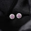 Silver Tove Pink Solitaire Stud Earrings