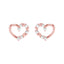 Silver Valentine Heart Stud Earrings 