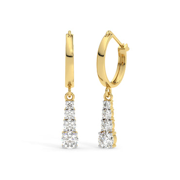 CLARA 925 Sterling Silver Graduation Hoop Bali Earrings 