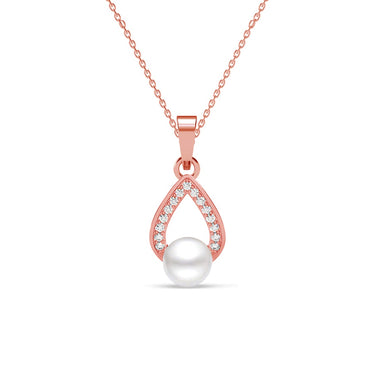 Silver Kashm Freshwater Pearl Pendant Chain