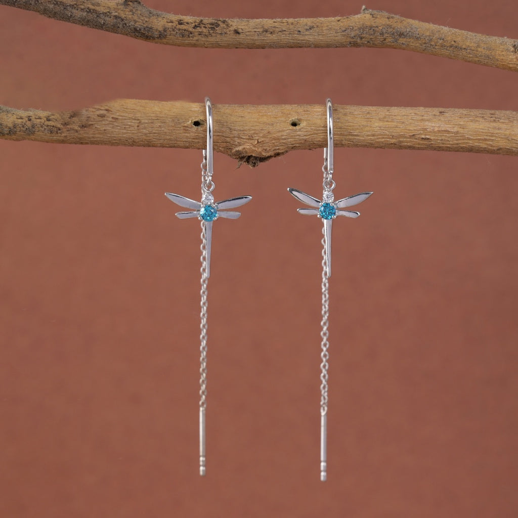 Silver Zita Sui Dhaga Threader Earrings