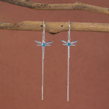 Silver Zita Sui Dhaga Threader Earrings