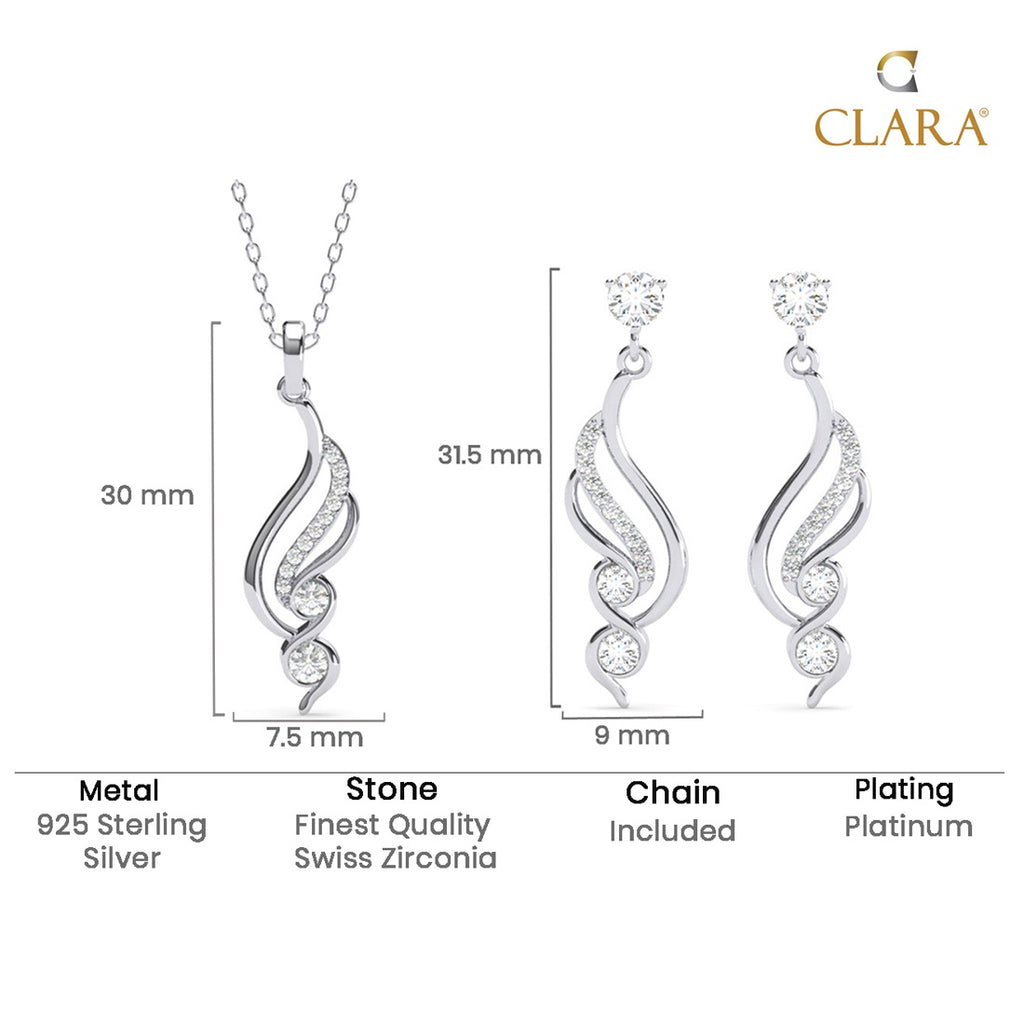 Silver Swirl Jewellery Set