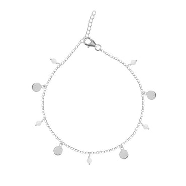 CLARA 925 Sterling Silver Azrah Anklet Payal ( Single ) Adjustable Chain Gift for Women and Girls