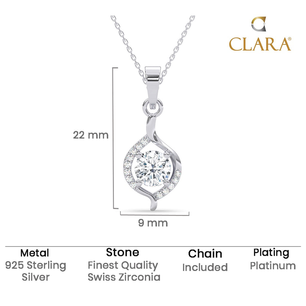 Silver Etta Solitaire Pendant Chain