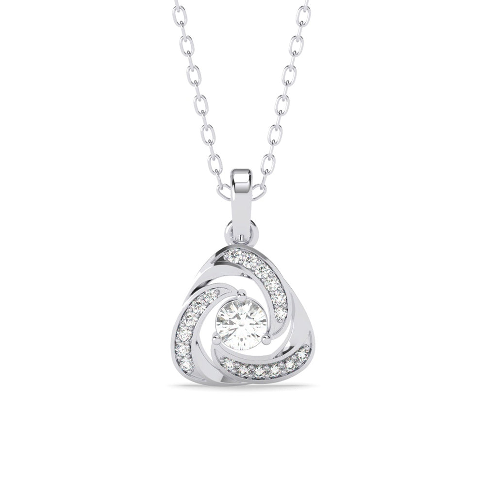 Silver Bianca Solitaire Pendant Chain 