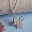 CLARA 925 Sterling Silver Angel Heart Pendant Chain Necklace 