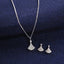 Silver Ginkgo Leaf Jewellery Set