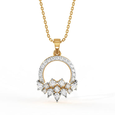 CLARA 925 Sterling Silver Tica Pendant Chain Necklace 