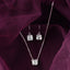 Silver Asscher Solitaire Jewellery Set