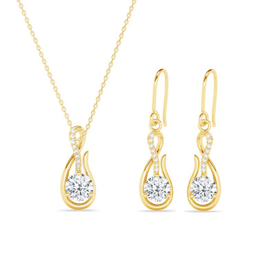 Silver Ceci Solitaire Jewellery Set
