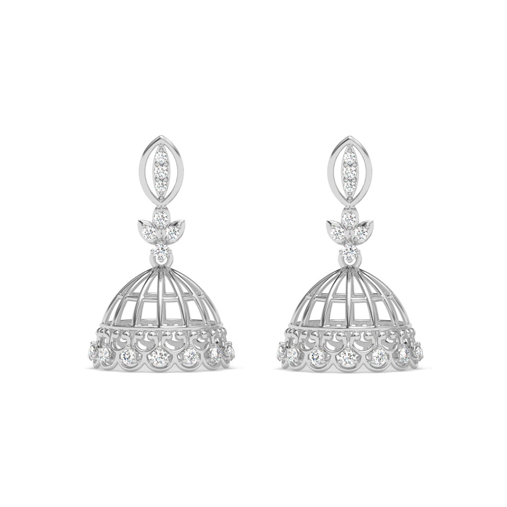 Silver Iyla Jhumki Earrings