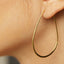 CLARA 925 Sterling Silver Aiwa Hoop Earring Gold Plated Gift for Women & Girls