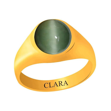 Certified Cats' Eye Lehsuniya Bold Panchdhatu Ring 3.9cts or 4.25ratti