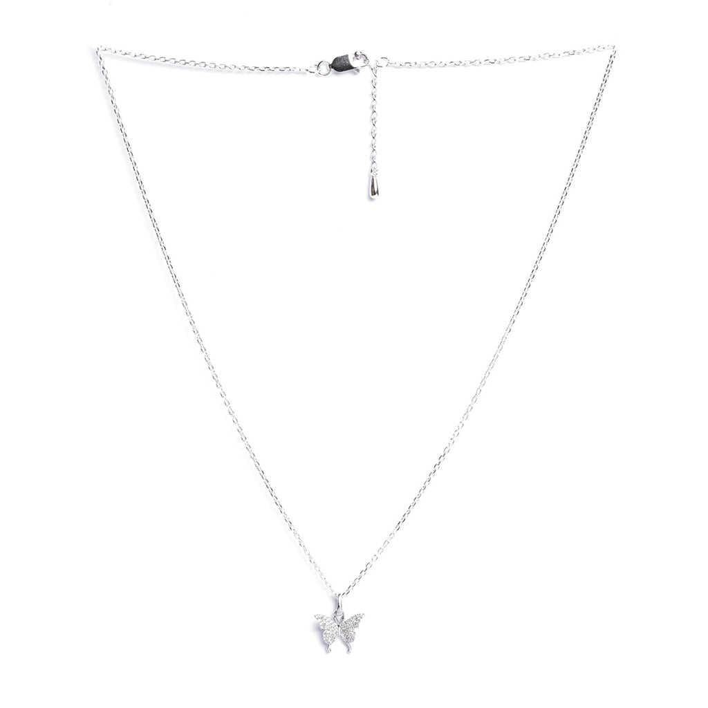 Silver Fia Butterfly Pendant Chain